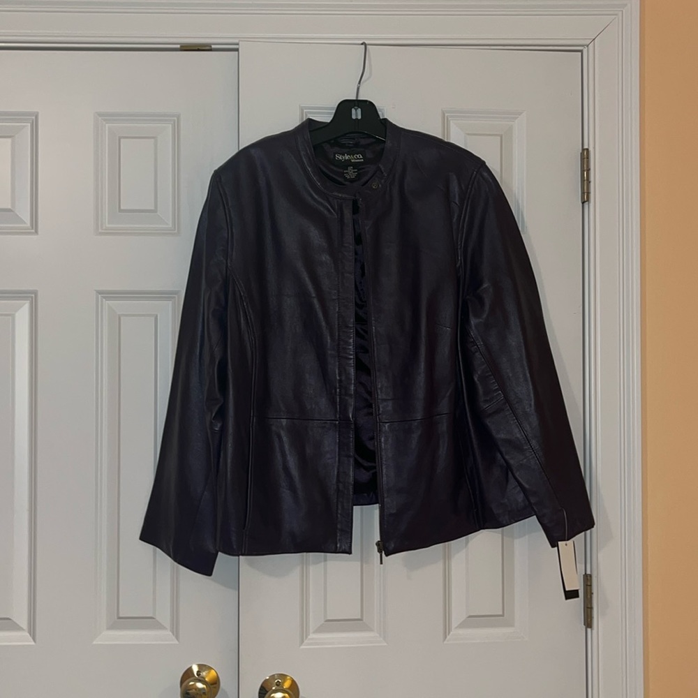 Style and Co leather jacket